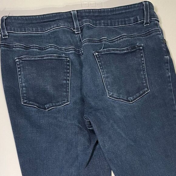 Chico's So Slimming Denim Jeans Women's Stretch Size 6 Boot Cut Dark Wash Blue - Picture 10 of 10